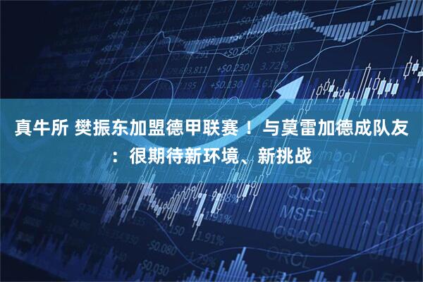 真牛所 樊振东加盟德甲联赛 ！与莫雷加德成队友：很期待新环境、新挑战