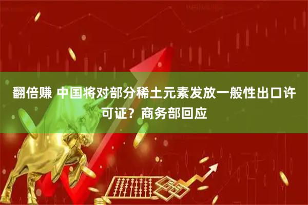 翻倍赚 中国将对部分稀土元素发放一般性出口许可证？商务部回应