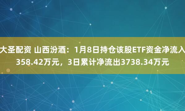 大圣配资 山西汾酒：1月8日持仓该股ETF资金净流入358.42万元，3日累计净流出3738.34万元